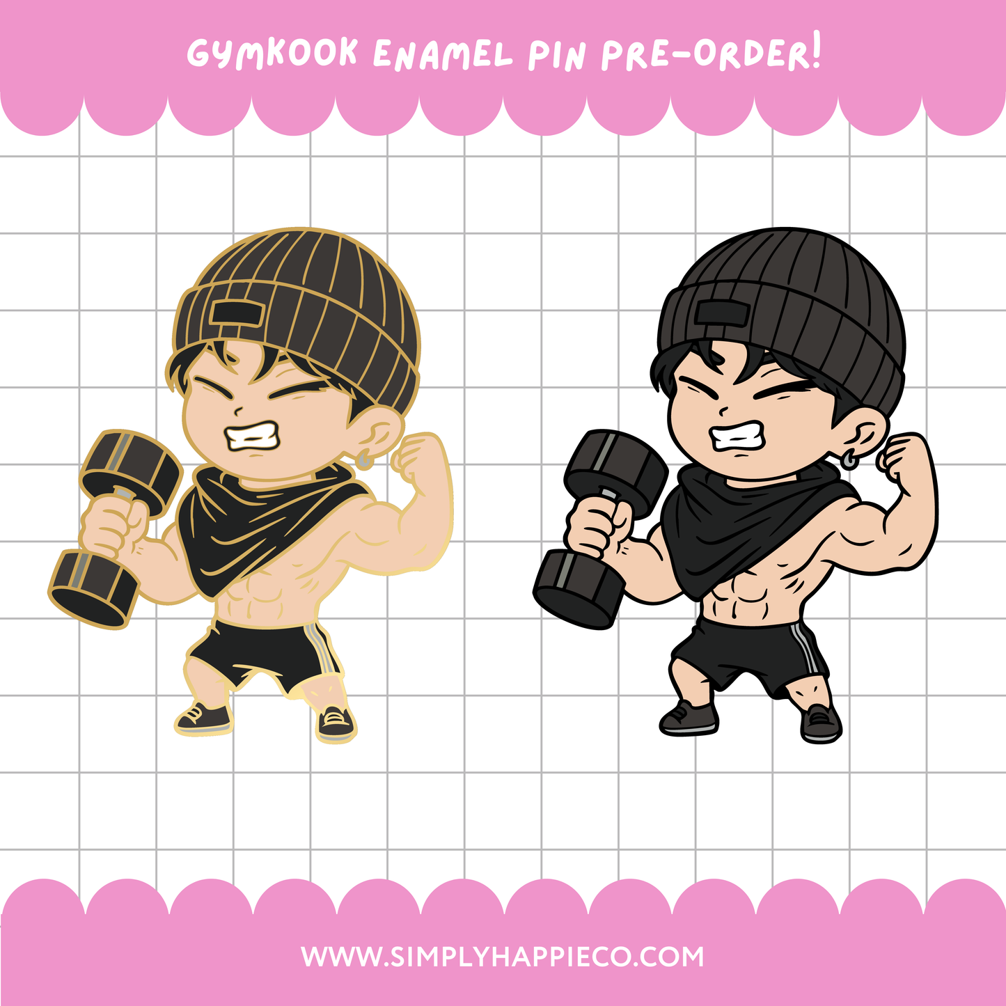 Gymkook Enamel Pin Pre-Order