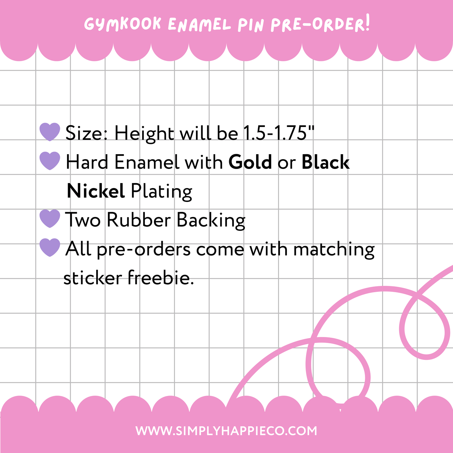 Gymkook Enamel Pin Pre-Order