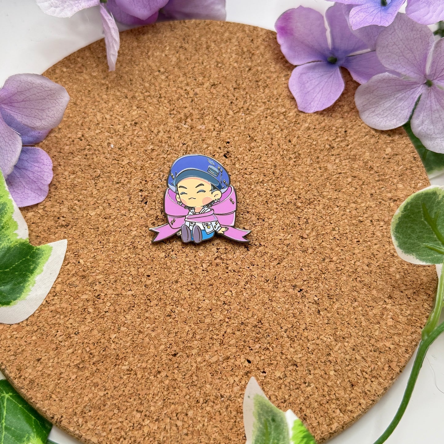 Cute Suga with Bow Enamel Pin