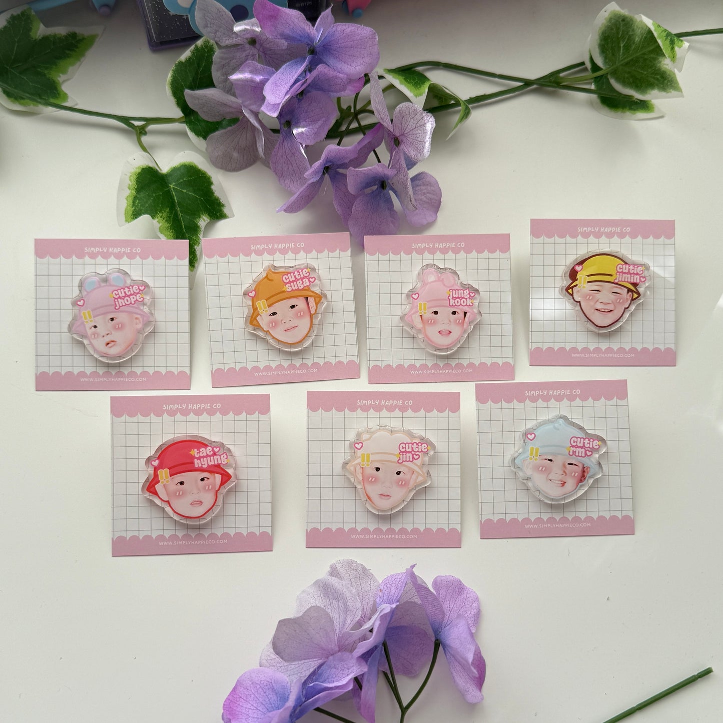 Cute Baby Bangtan Acrylic Pin