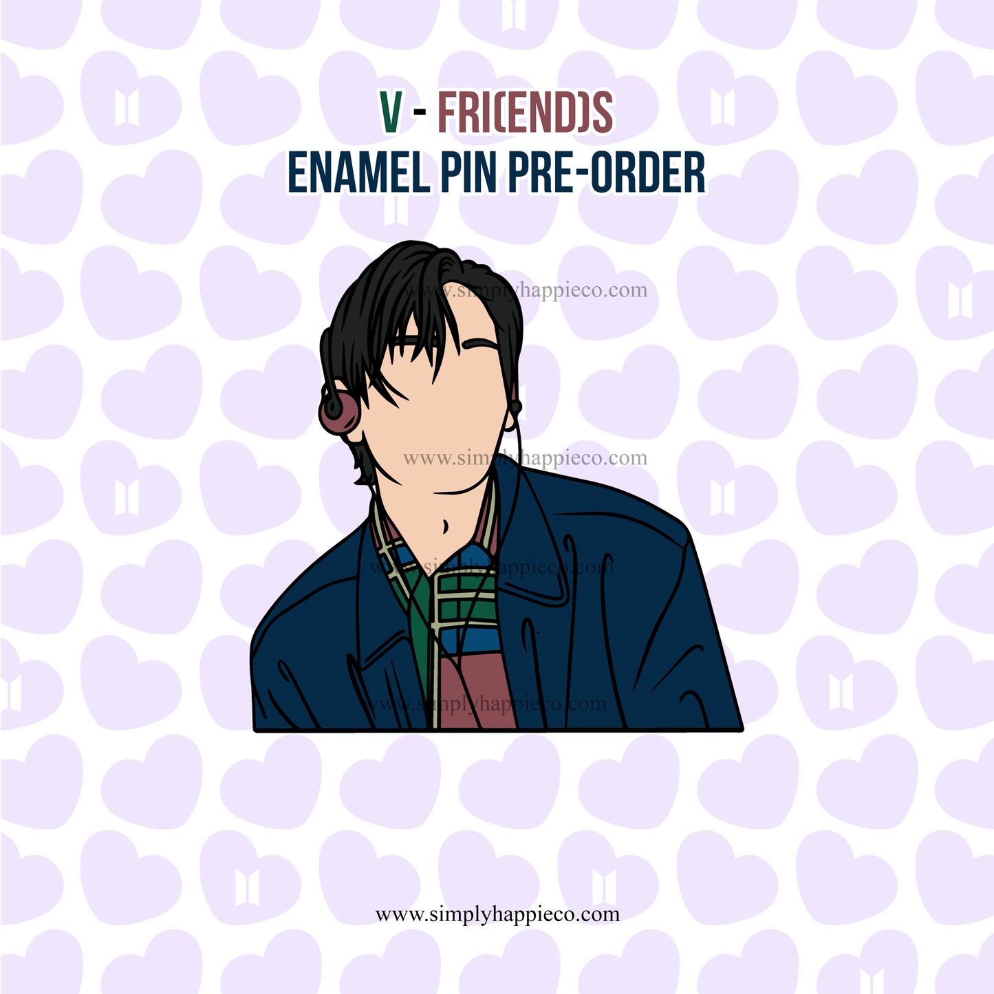 BTS V "FRI(END)S" Enamel Pin