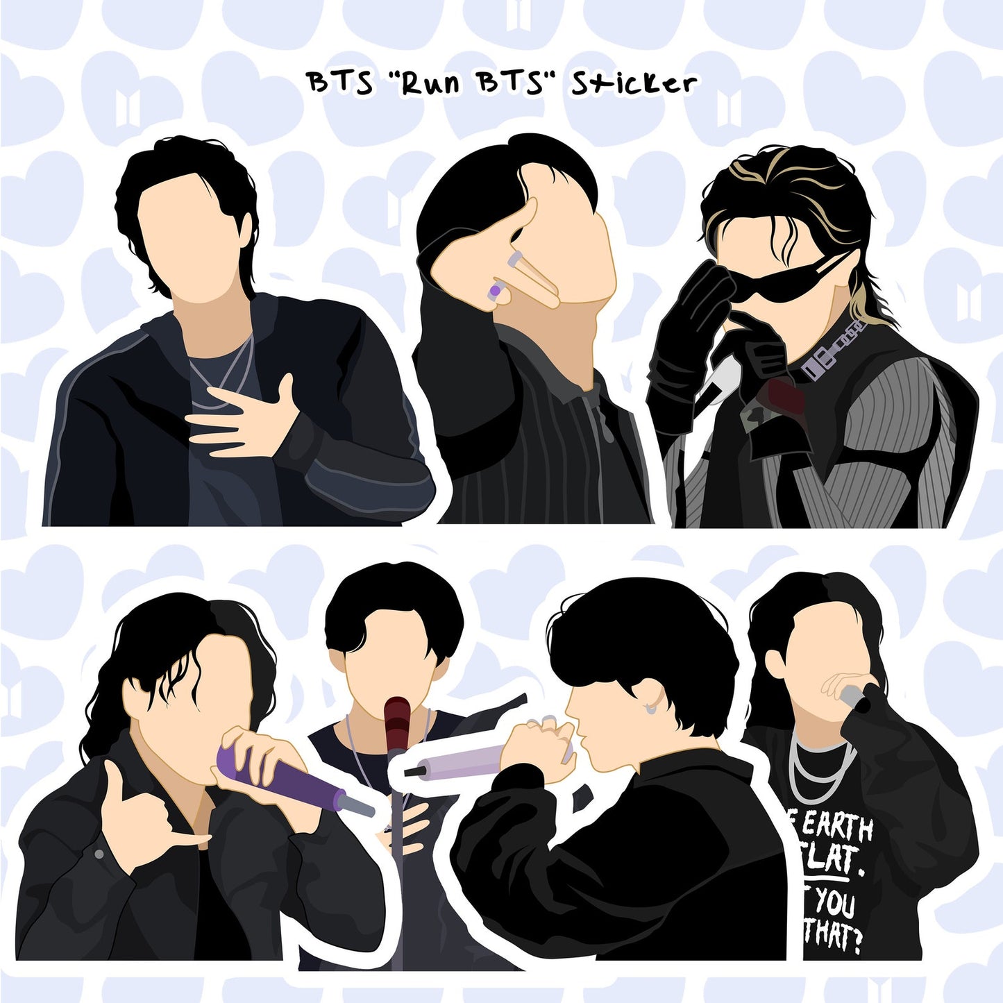 BTS "Run BTS" Stickers