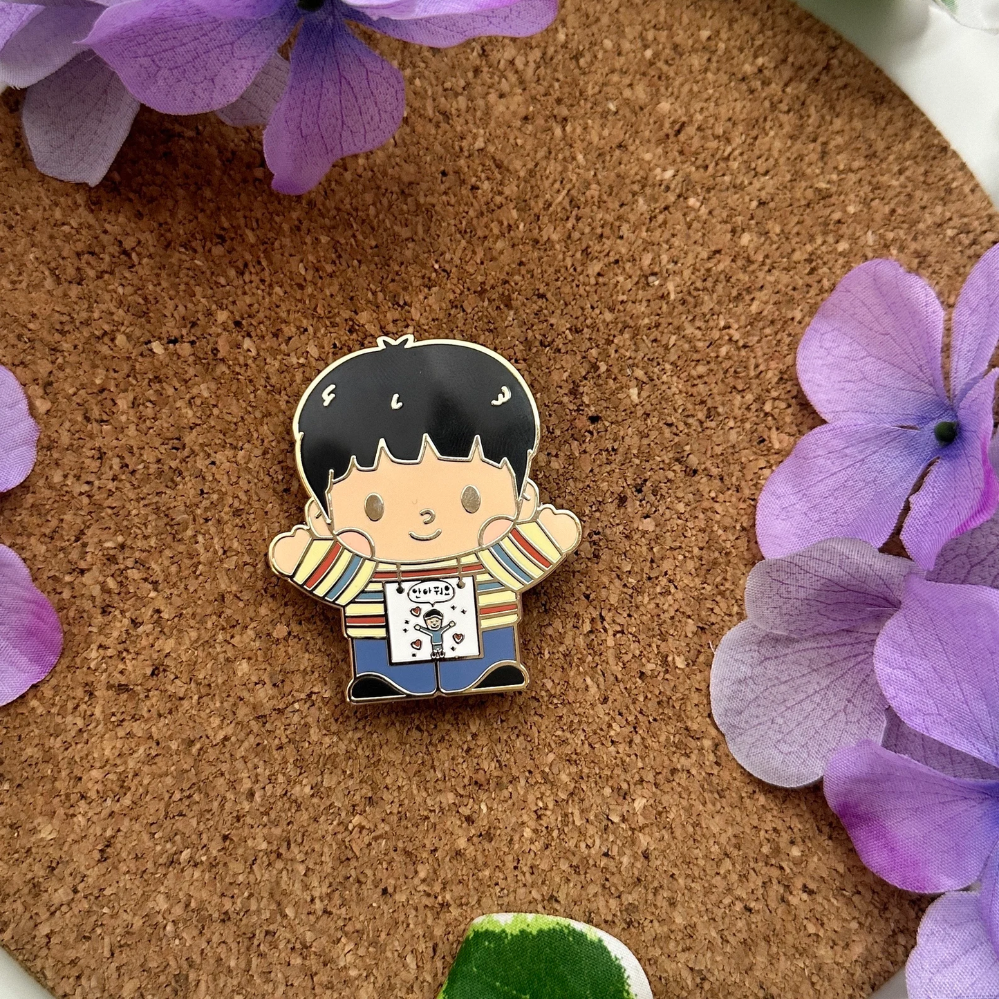 Jin "Free Hug" Meet and Greet Enamel Pin