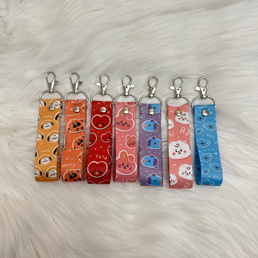 BTS BT21 Key Holder | Koya, RJ, Mang, Shooky, Chimin, Tata and Cooky