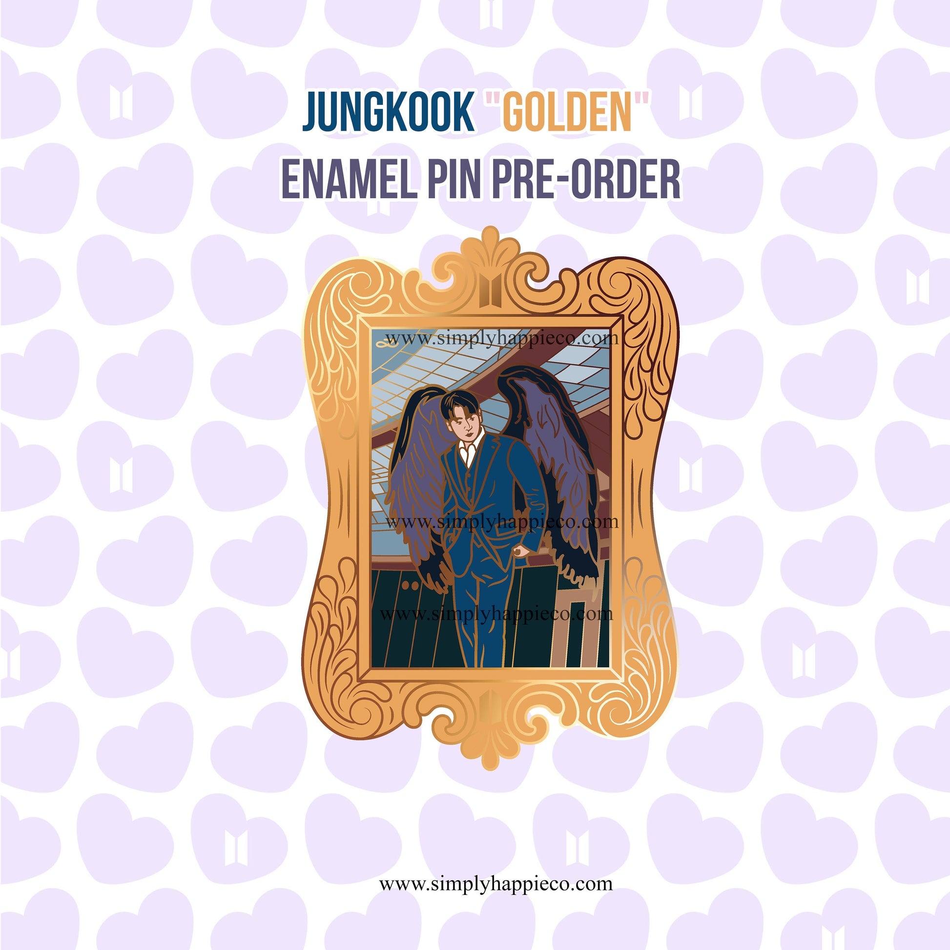 Jungkook "Golden" Enamel Pin | K-pop Enamel | JK