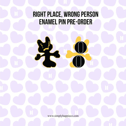 RM "Right Place, Wrong Person" Enamel Pin | K-pop Enamel | Enamel Pin